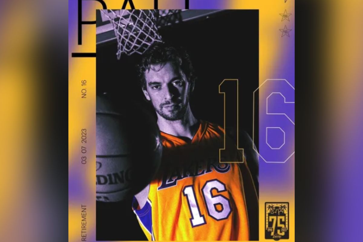 Foto:Instagram/@lakers|Los Lakers colgarán la camiseta de Pau Gasol junto a sus leyendas