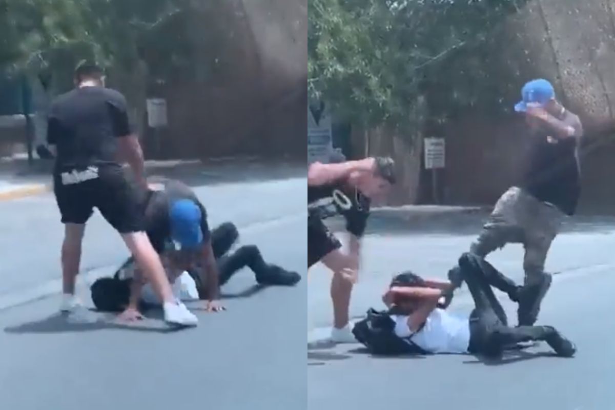 Foto:Captura de pantalla|Captan en video golpiza a estudiante de Conalep para asaltarlo