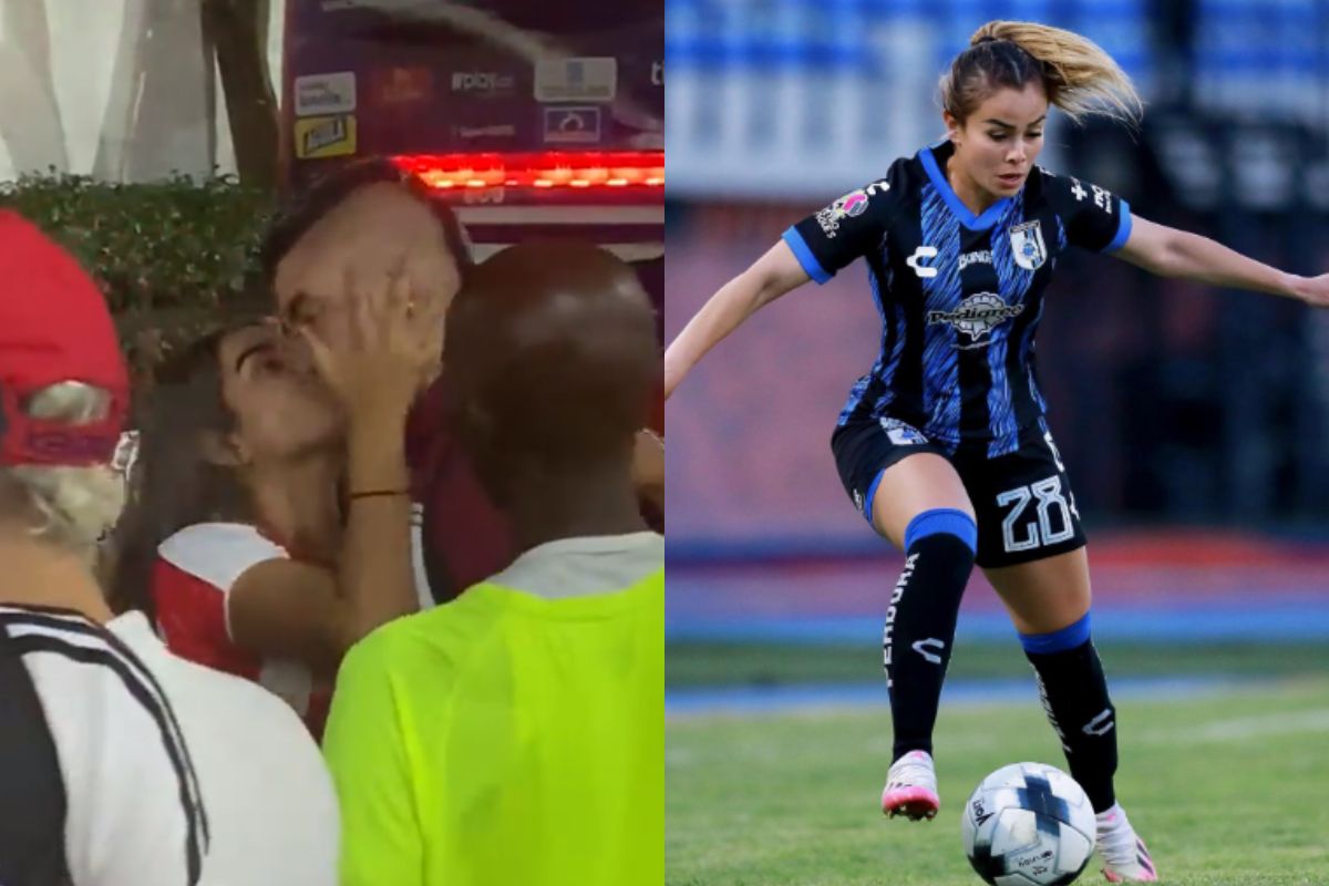 Foto:Captura de pantalla e Instagram (karlappadillam)|Jugadora del Querétaro exige respeto para el futbolista que fue besado por una fan