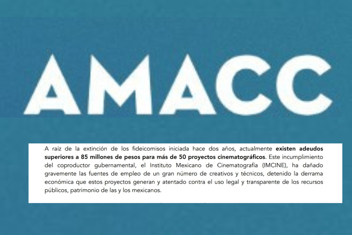Foto: Twitter/ @AcademiaCineMx | La Academia Mexicana de Artes y Ciencias Cinematográfica denuncia más de 50 producciones detenidas por falta de pago