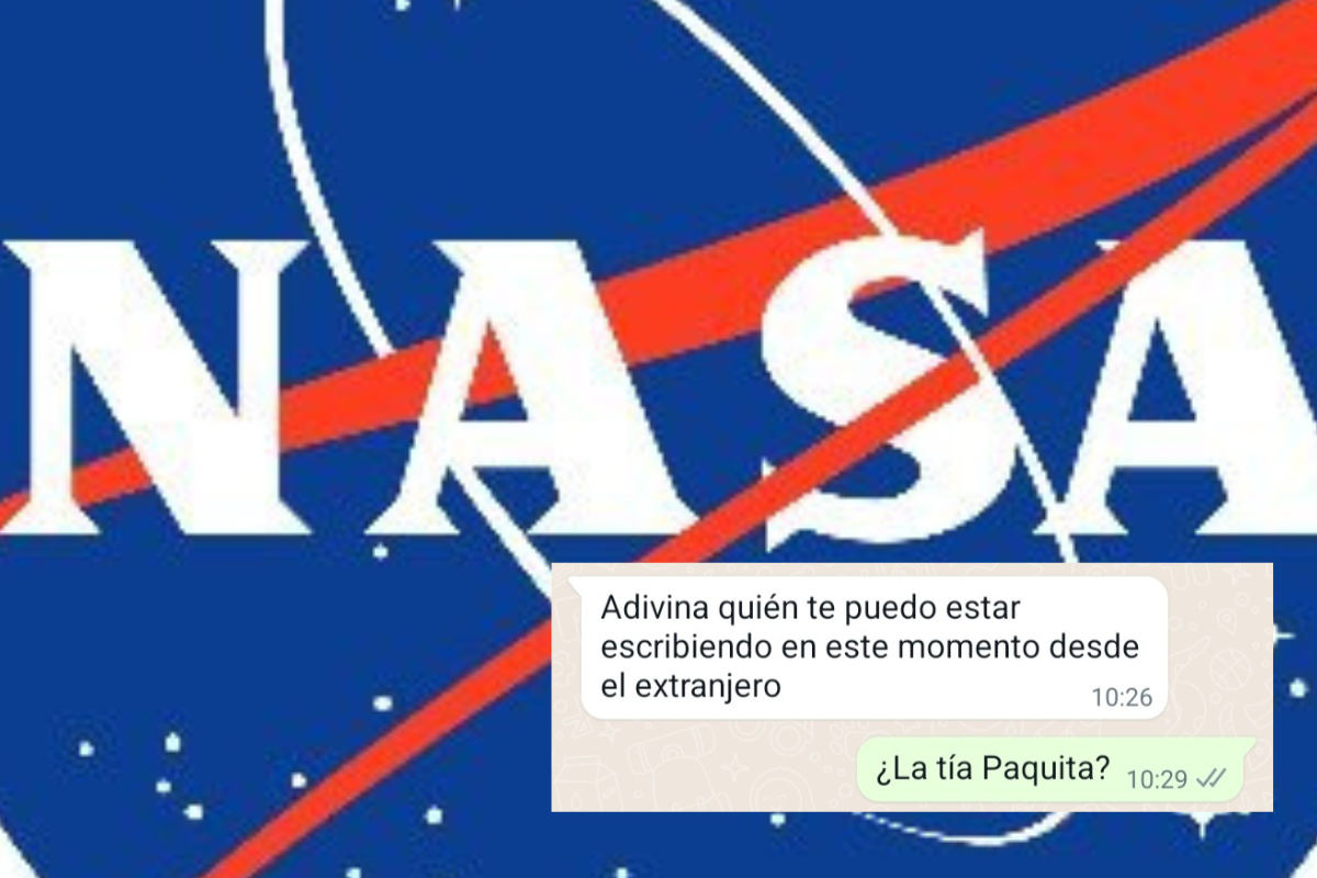 Foto: Twitter/ @DaniLopezRubio Y @NASA | ¡¿La tía Paquita en la NASA?! Joven se burla de estafador que pretendía engañarlo por WhatsApp