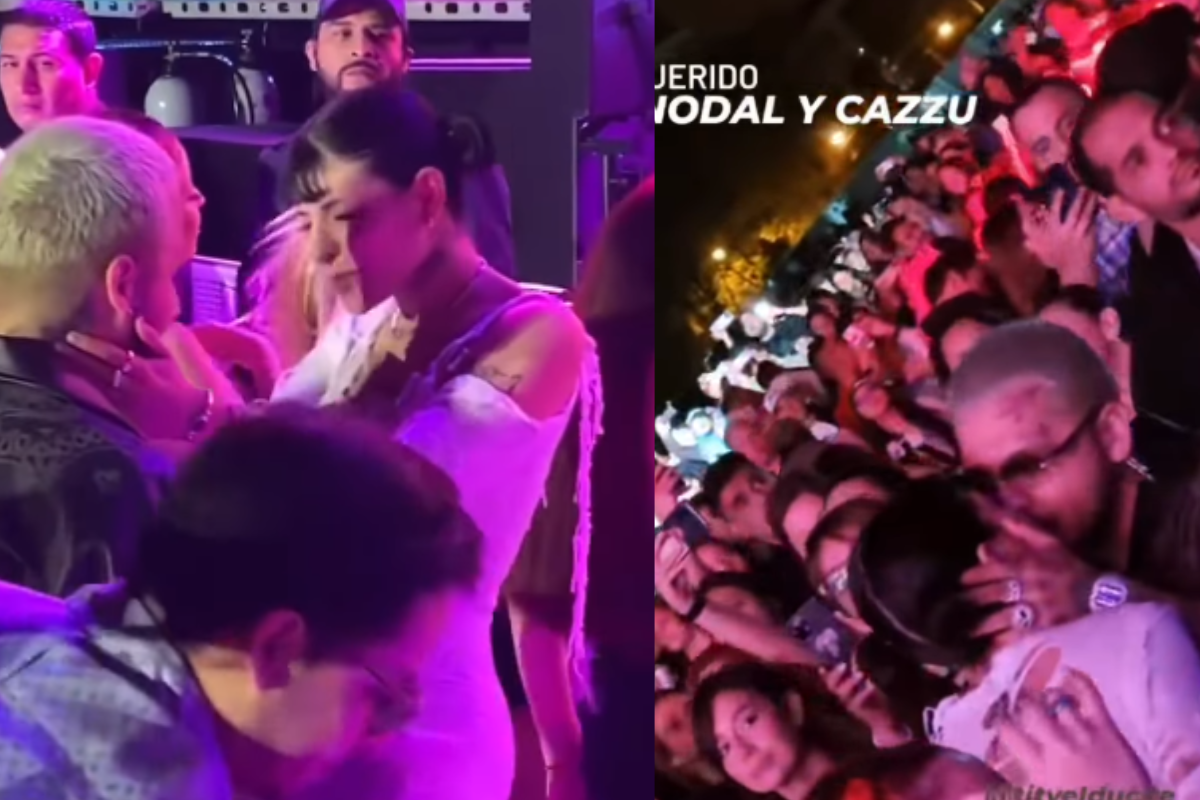 Foto: Facebook/ @lachismeria | Christian Nodal y la cantante Cazzu asisten juntos al concierto de Wisin y Yandel en Guatemala