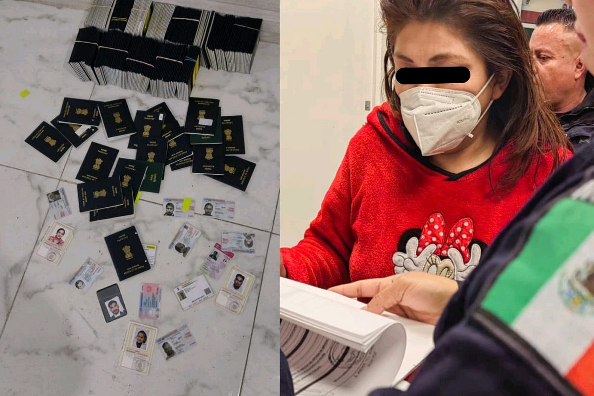 En Ecatepec fue detenida una mujer con cientos de pasaportes.