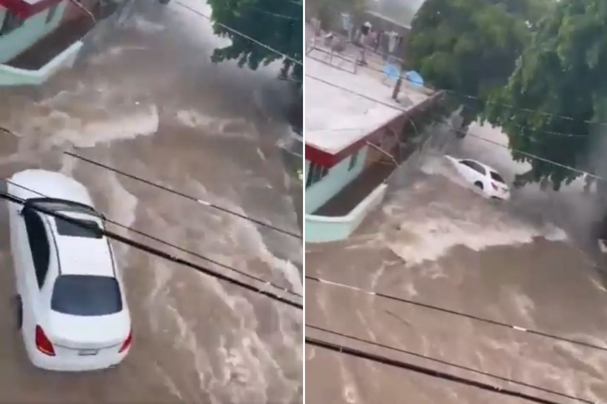 Fuertes lluvias provocan inundaciones en Sinaloa.