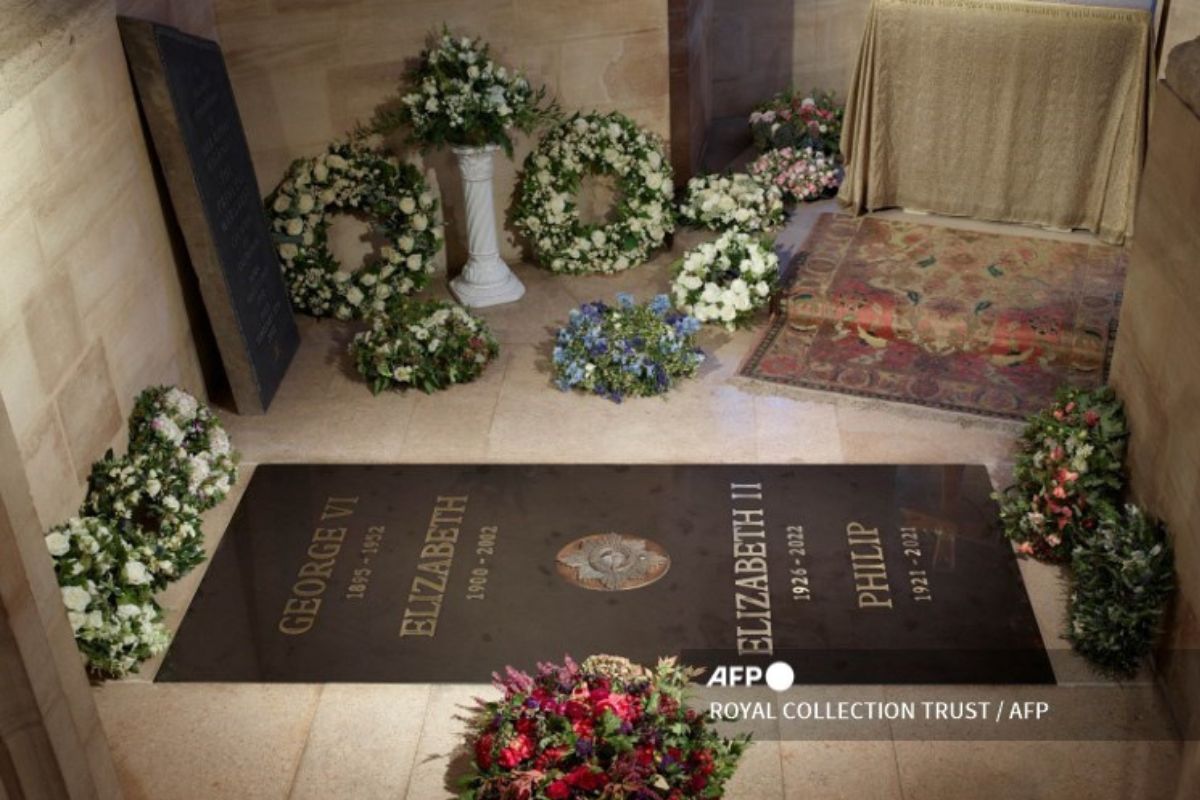 Foto:AFP|Esta es la lápida de la reina Isabel II