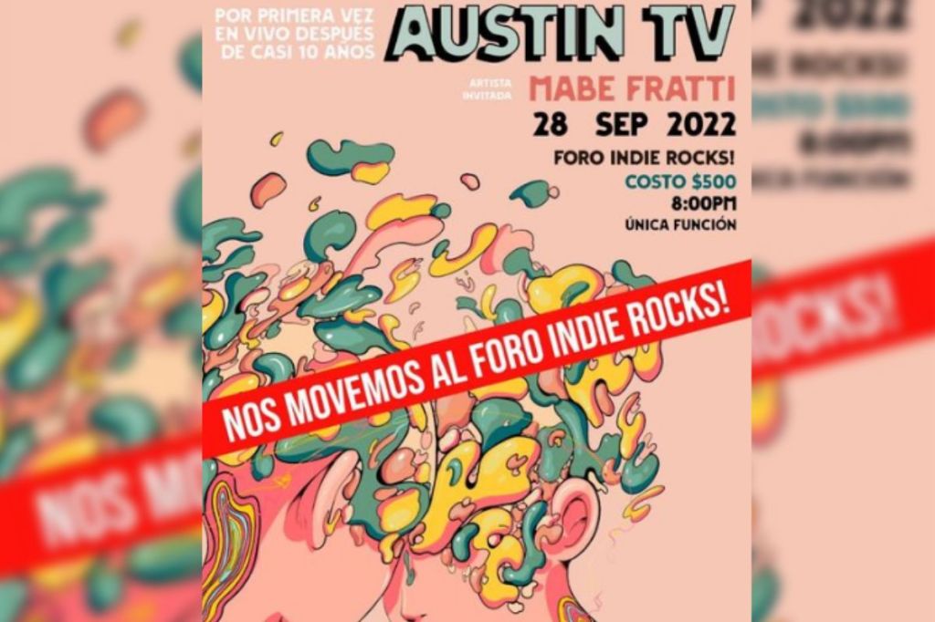 Foto:Instagram/@austin_tv|¡Sí se armó! Austin TV se presentará hoy en el Foro Indie Rocks