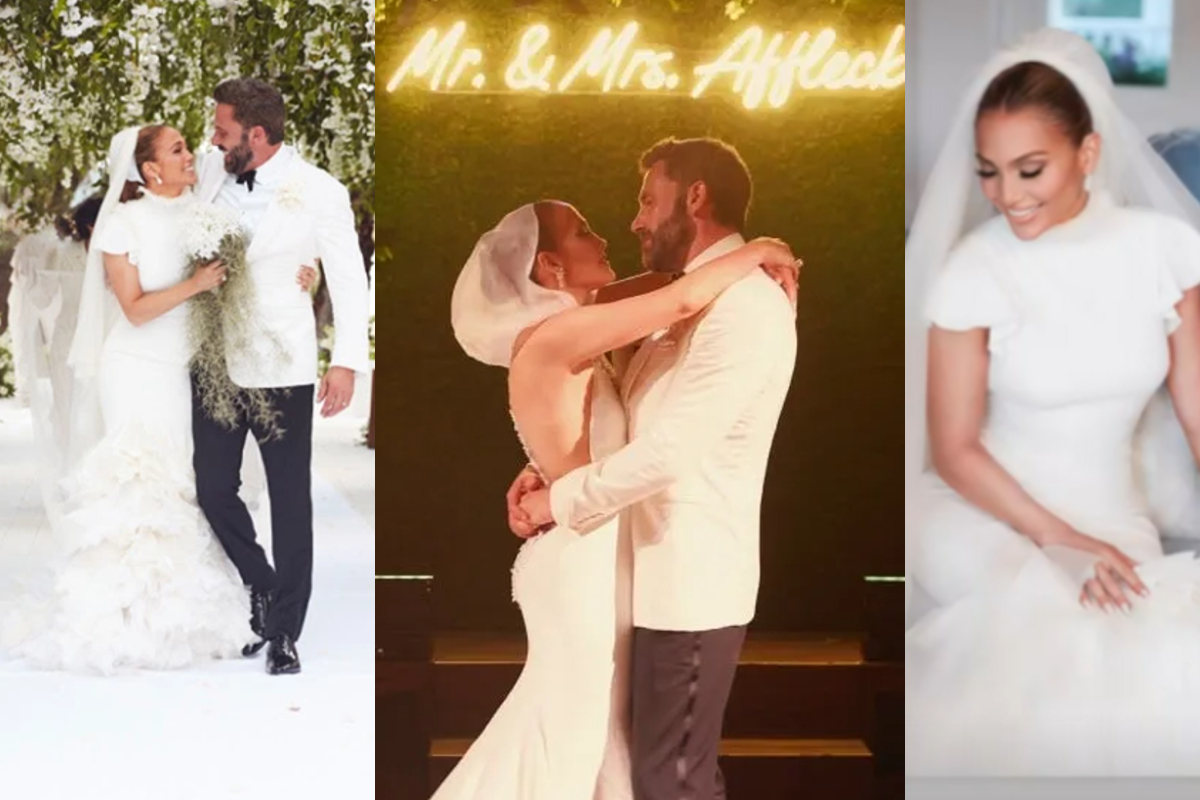 Jennifer López, quien se casó por segunda vez con el actor Ben Affleck, a través de su página oficial compartió nuevas fotos de su boda