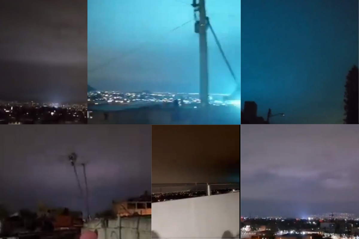 Foto: Twitter | ¿Una señal? Aquí te contamos qué son las misteriosas luces que se vieron en el cielo durante el sismo