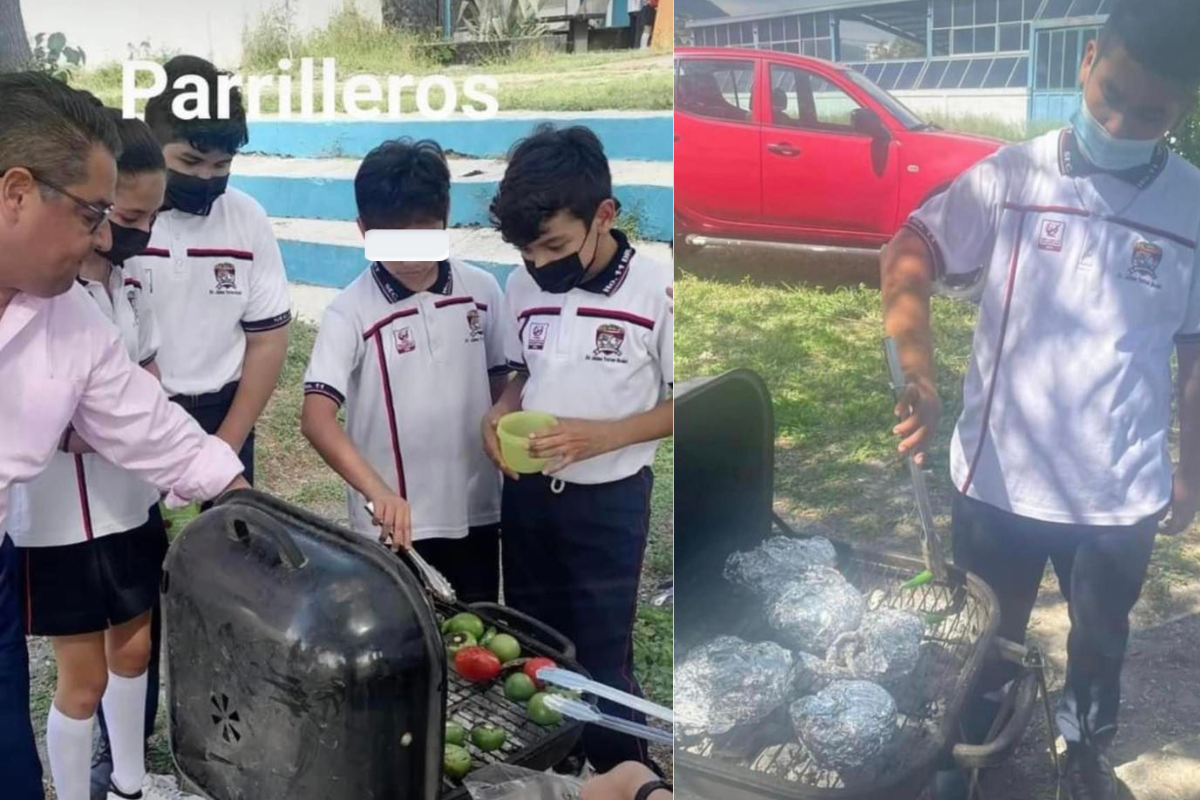 Foto: Facebook/ Captura de Pantalla | ¡Sí se armó la carnita asada !: Secundaría en Monterrey imparte taller de parrilla