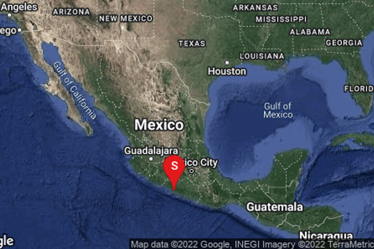 Se registra sismo de magnitud 5.3 al este de Petatlán, Guerrero.