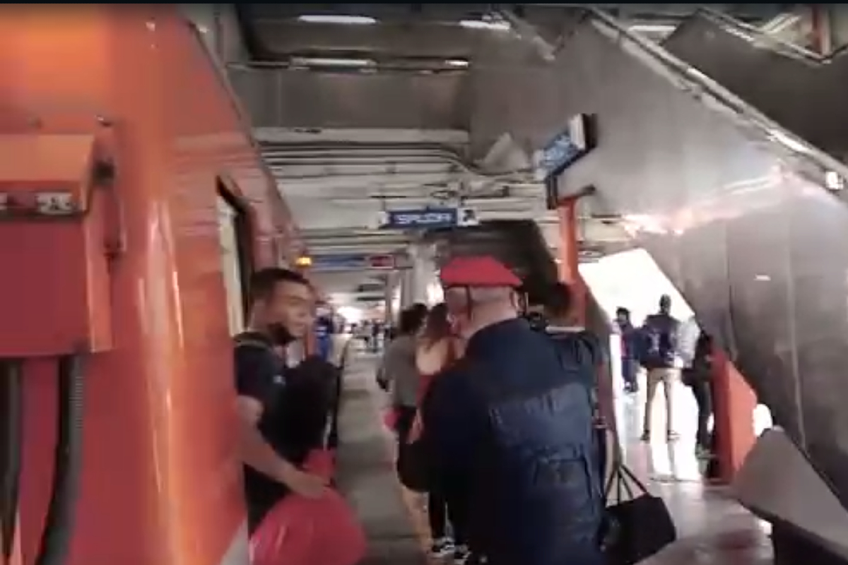 Captan en video sismo en el STC Metro.