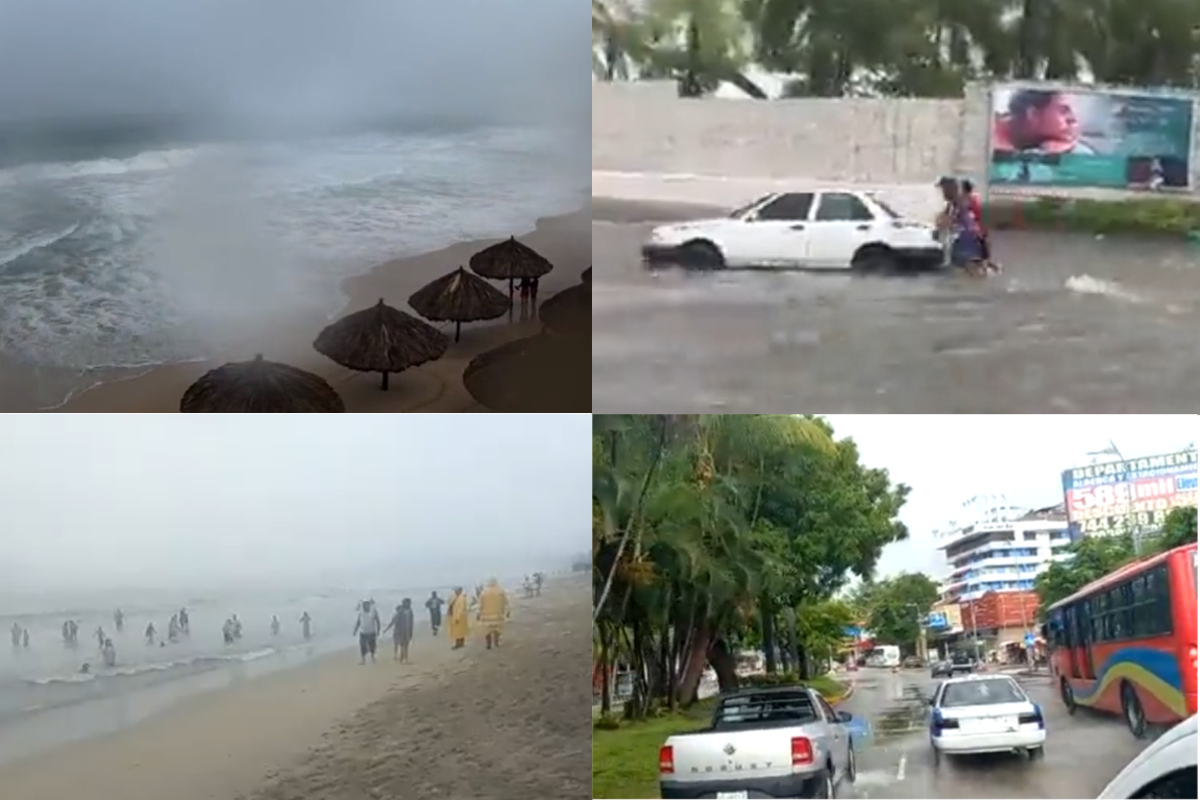 Captan en videos afectaciones por tormenta tropical Lester.
