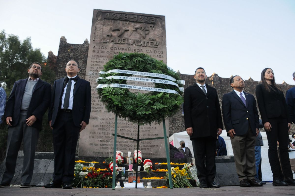 Foto: Cuartoscuro | Conmemoran 54 años de la masacre de Tlatelolco