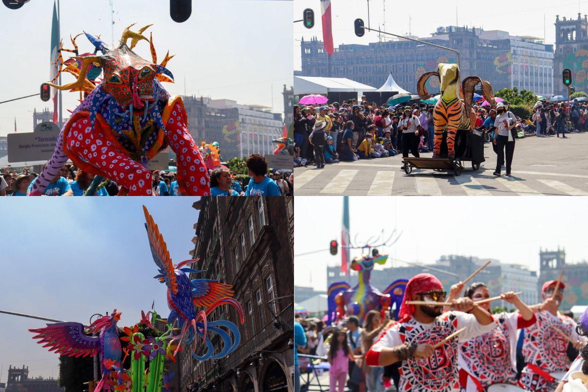 Foto:Elizabeth Juárez|Desfile de Alebrijes llena de colores las calles de Centro Histórico
