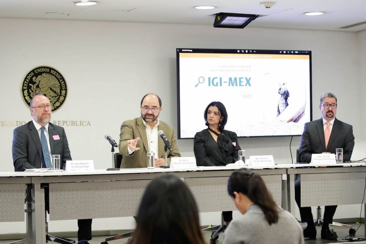 Foto:Twitter/@senadomexicano|Presentan en el Senado el Índice Global de Impunidad México 2022