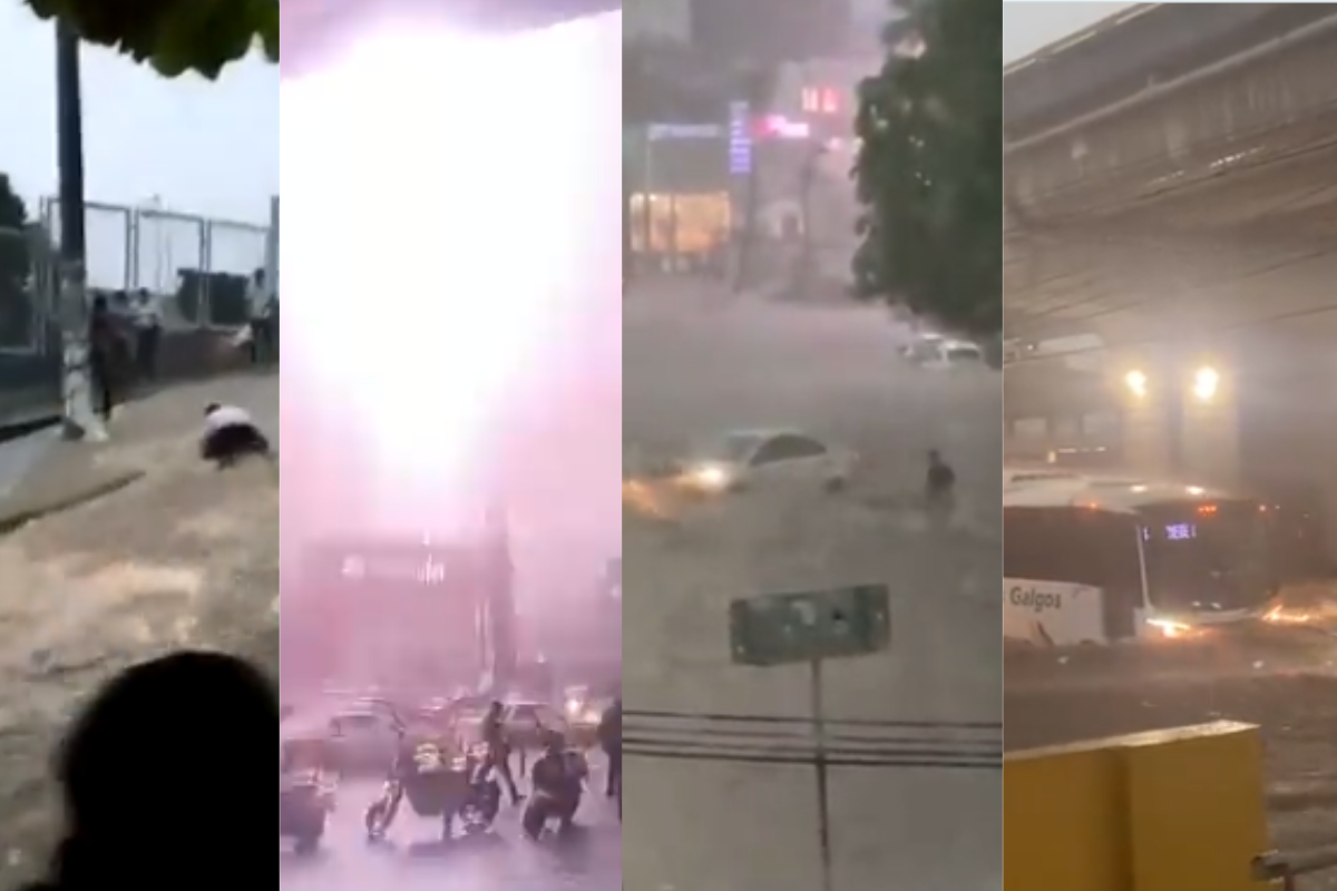 Foto: Twitter/ VIDEOS: Ciclón Julia deja imágenes de personas y transportes arrastrados por la corriente