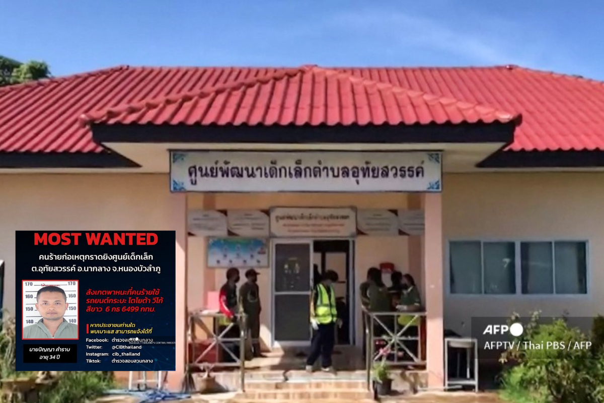 Foto: AFP | Expolicía mata 35 personas en guardería en Tailandia, entre ellas 22 niños
