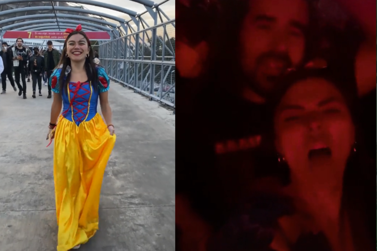 Foto: TikTok / @eltiodragon | ¡Una chica con contexto! Fan asiste a concierto de Rammstein vestida de Blancanieves