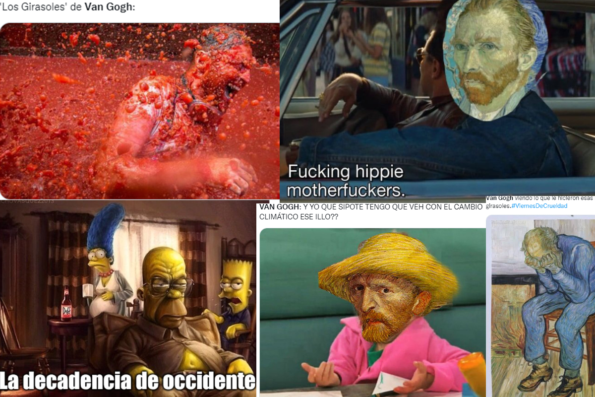 Estos son los mejores memes con los que internautas ilustraron el acto vandálico de las activistas Phoebe y Anna, quienes lanzaron sopa a "Los Girasoles" de Van Gogh