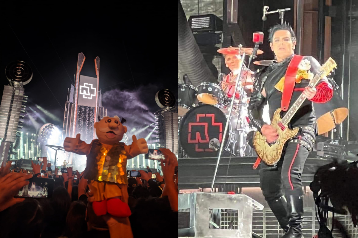 El peluche del Dr. Simi se hizo presente en concierto de Rammstein.