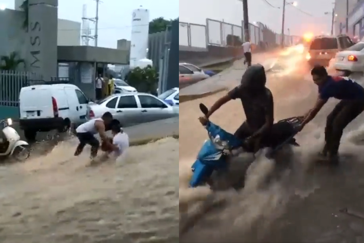 Provocan lluvias inundaciones en Acapulco.