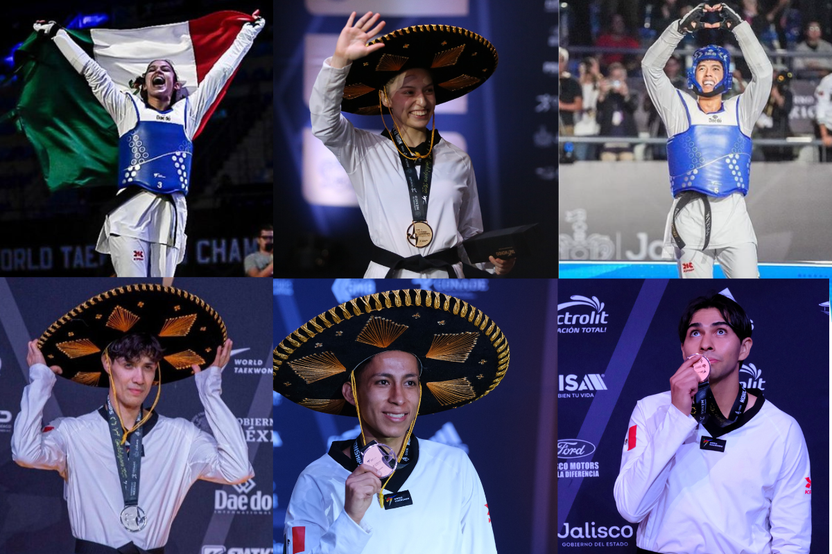 Foto: Twitter | Los medallistas que dieron la gloria a México en el Campeonato Mundial de Taekwondo 2022