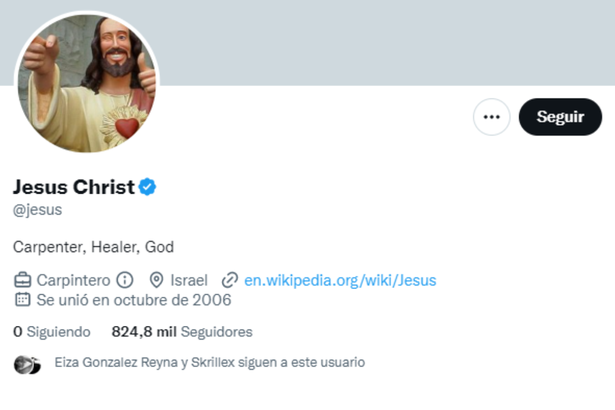 Foto:Captura de pantalla|¡Palomita azul! Twitter verifica la cuenta de "Jesucristo"; desata burlas