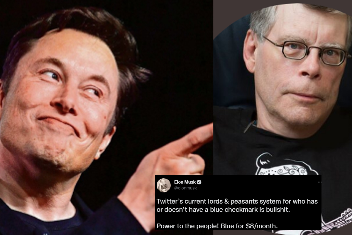 Elon Musk ajustó el pago de verificación de cuentas en Twitter tras "pelea" con el maestro del terror, Stephen King