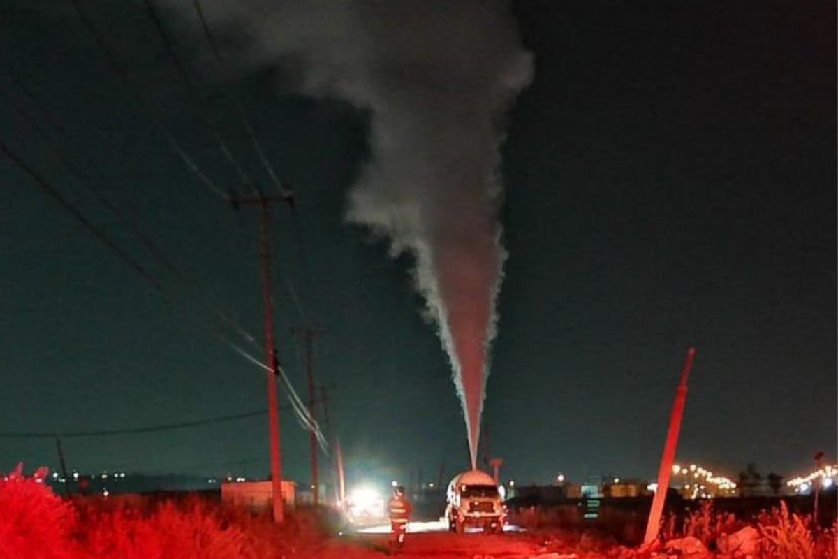 Foto: Twitter/ @danielderosastv | Huachigaseros provocan fuga de gas en Tonanitla y Nextlalpan