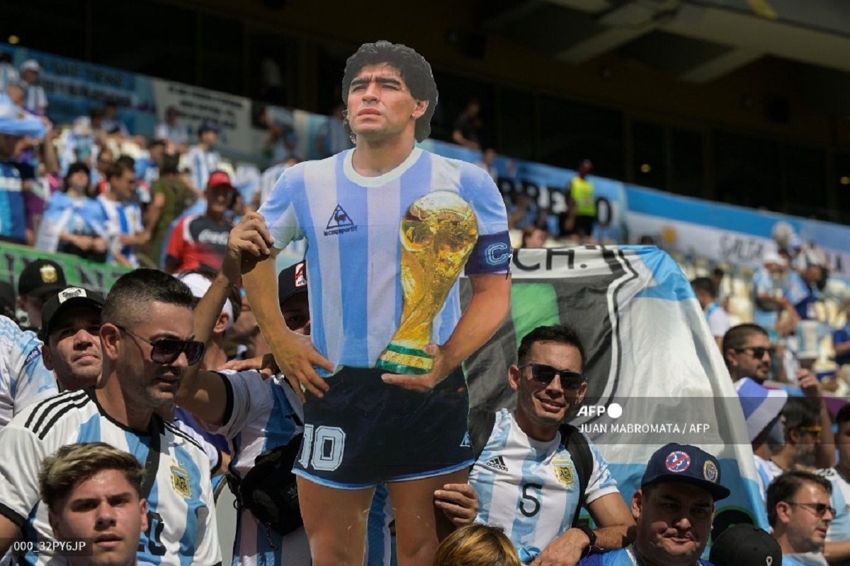 Foto:AFP|"¡Diego es inmortal!", Doha recuerda a Maradona en el segundo aniversario de su muerte
