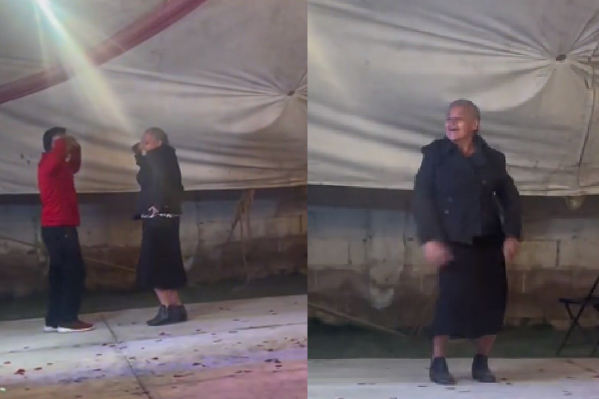 Abuelita baila sin pena alguna en una fiesta el tema de "Gatita" de Bellakath