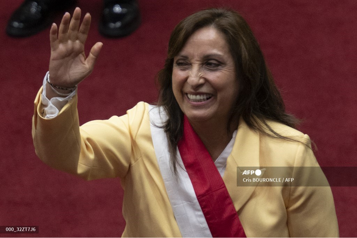 AFP | Dina Boluarte, designada nueva presidenta de Perú.