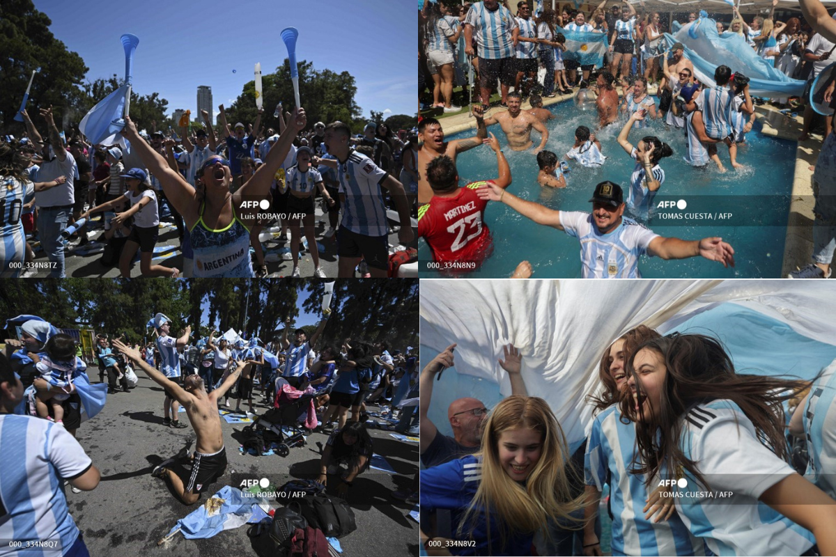 Foto:AFP|Miles de argentinos celebran en Buenos Aires el campeonato del mundo