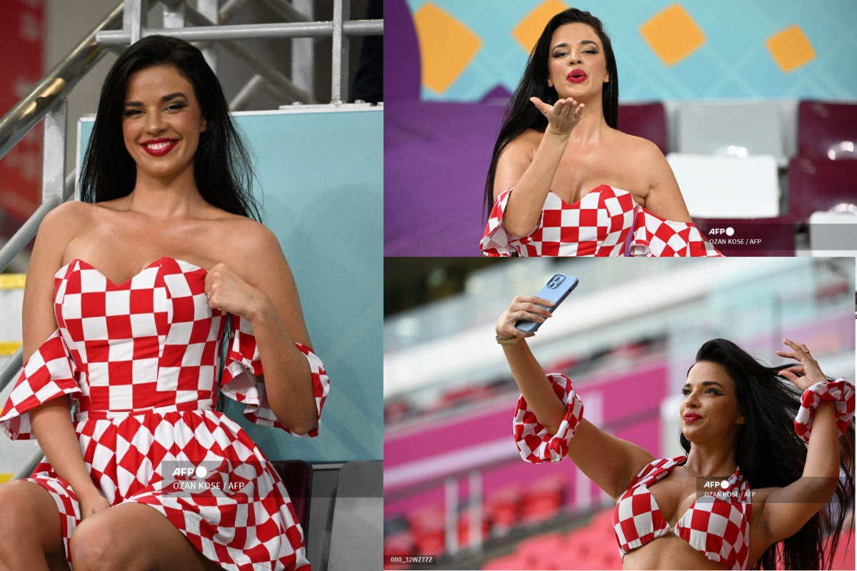 Foto:AFP|Ella es Ivana Knoll, la exMiss Croacia que ha robado miradas en el Mundial de Qatar 2022