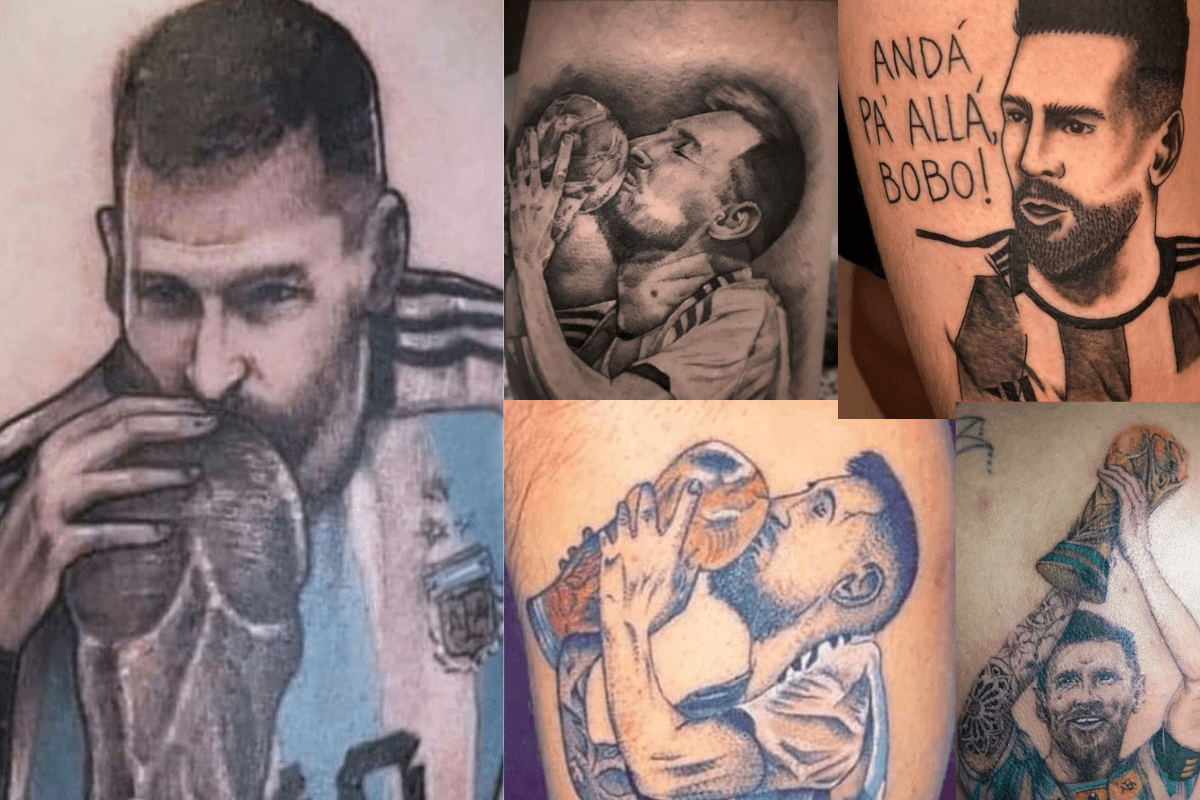 Foto:Redes sociales|Fiebre mundialista en Argentina: llevar a Messi y la Copa del Mundo en la piel
