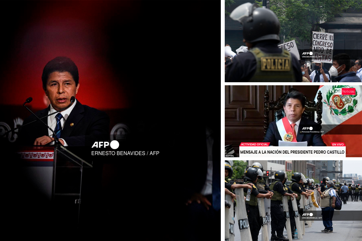 Fotos: AFP | La destitución de Castillo fue aprobada por 101 votos.