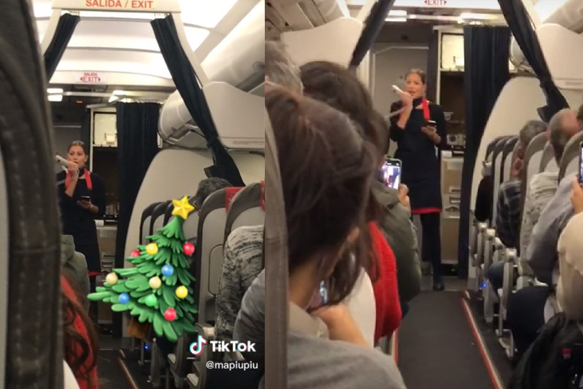 Sobrecargo de la aerolínea Iberia Express sorprende a pasajeros tras ponerse a cantar "All I want for Christmas is you” de Mariah Carey