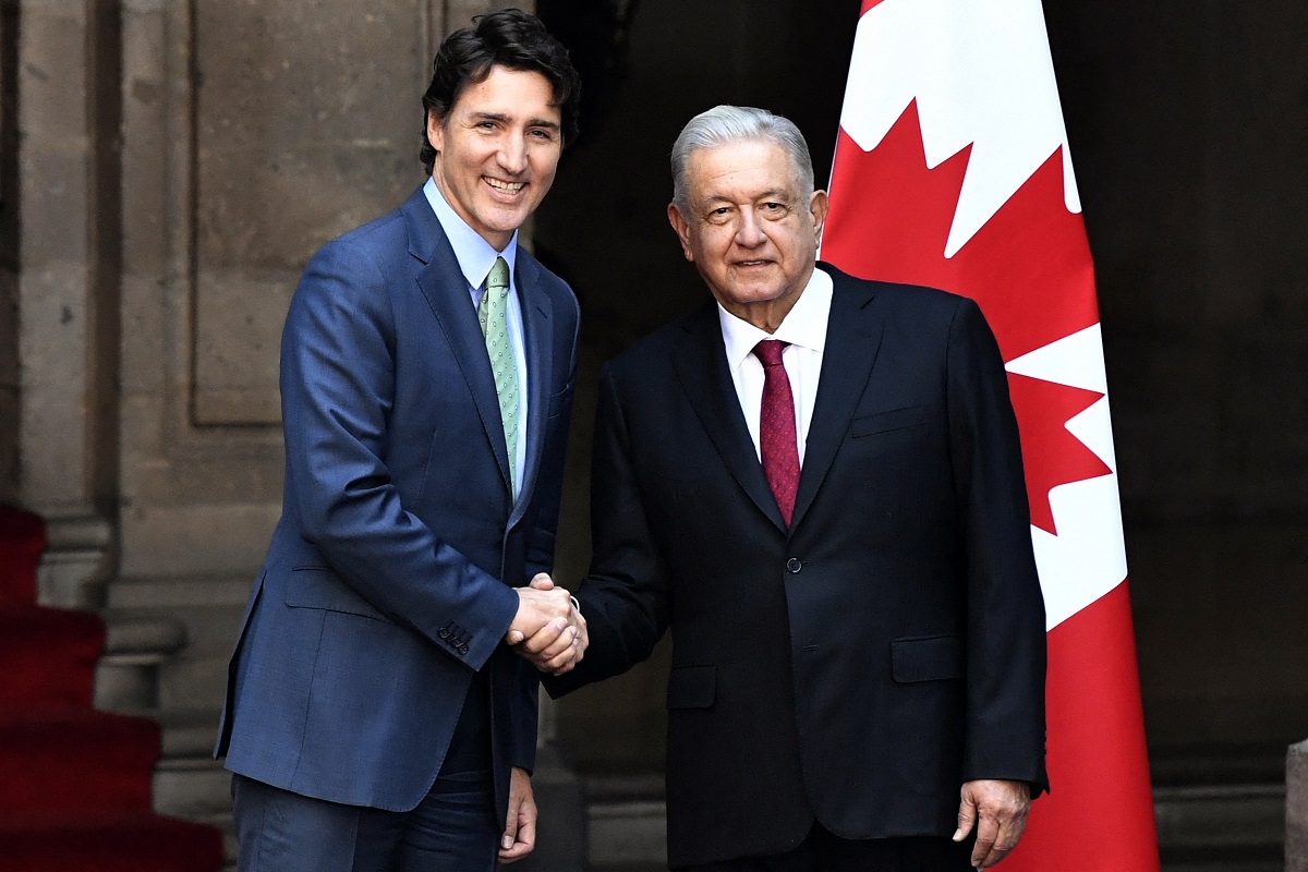 Trudeau visita México en el marco de la Cumbre de Líderes de América del Norte.