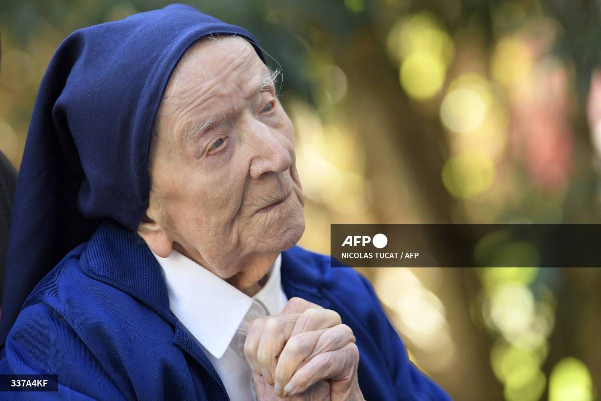 Foto: AFP | persona La Hermana Andre, Lucile Randon en el registro de nacimiento, la ciudadana francesa y europea de mayor edad.