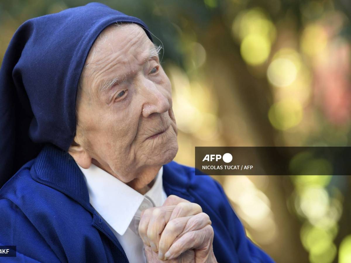 Foto: AFP | persona La Hermana Andre, Lucile Randon en el registro de nacimiento, la ciudadana francesa y europea de mayor edad.