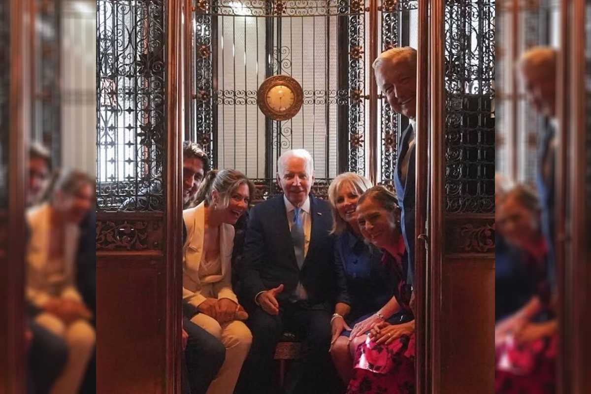 AMLO narró lo que sucedió entre él, Joe Biden, Justin Trudeau y sus esposas al usar un elevador de Palacio Nacional.