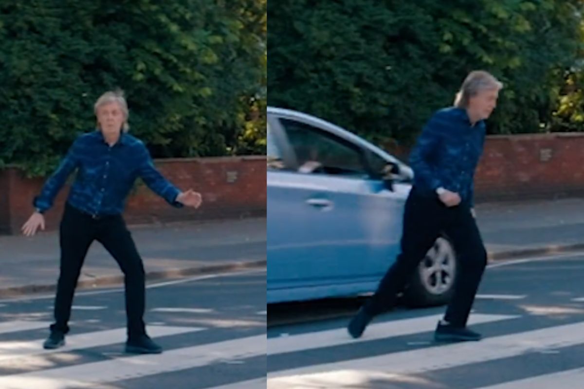 Paul McCartney casi es atropellado por un automóvil en Abbey Road