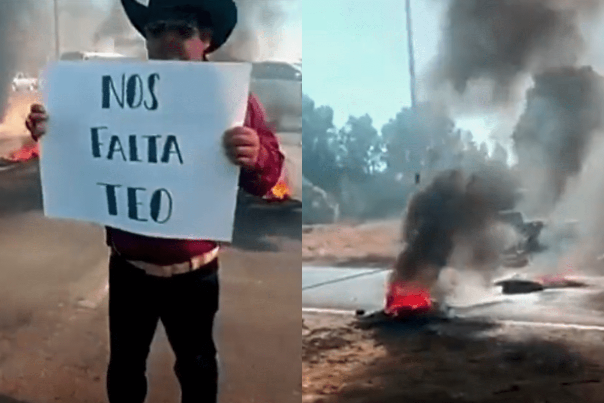 Foto:Captura de pantalla|Bloqueos y protestas por la desaparición de un menor en Zacatecas
