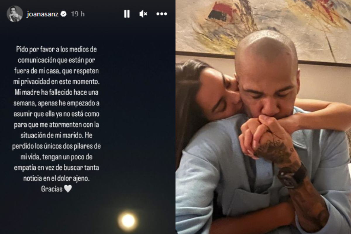 Foto:Instagram/@joanasanz|“Respeten mi privacidad” Esposa de Dani Alves pide empatía ante la situación del futbolista