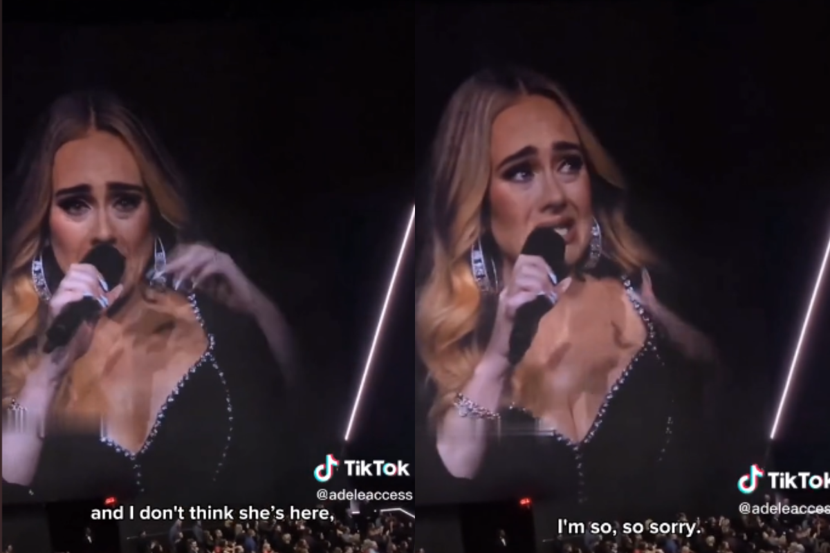 Foto:Captura de pantalla|¡Conmovedor! Esta es la razón por la que Adele rompió en llanto durante su show