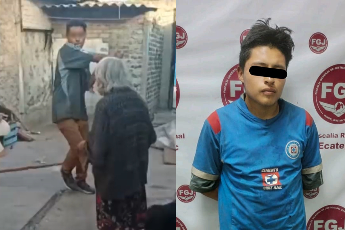Detienen a joven tras golpear a abuelita en Ecatepec.