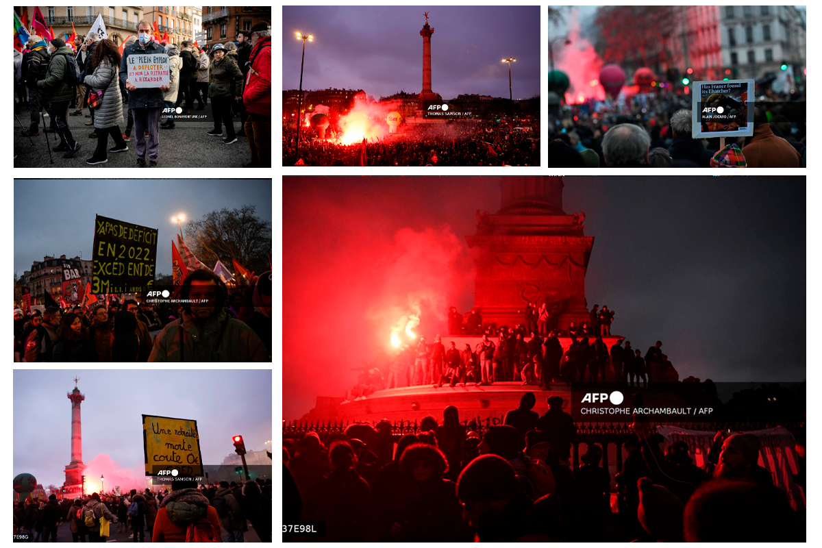 Foto: AFP | De Marsella a Nantes, pasando por París, una marea de personas manifestaron contra una reforma que consideran injusta. Francia