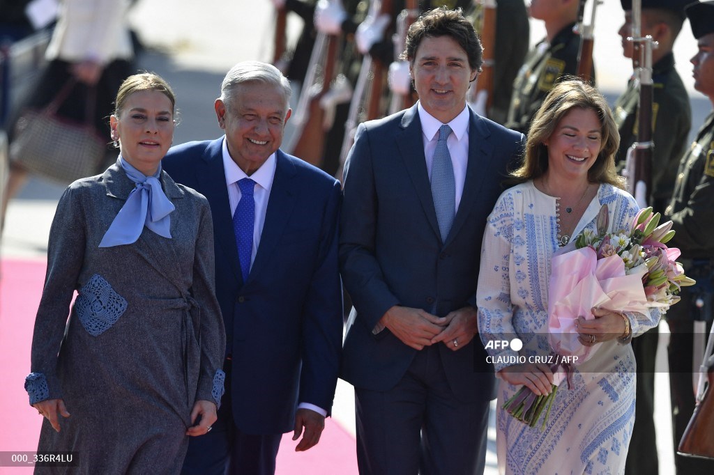 Foto: AFP | Este lunes Trudeau llegará a Palacio Nacional a las 18:35 horas junto con su esposa, Sophie Trudeau.
