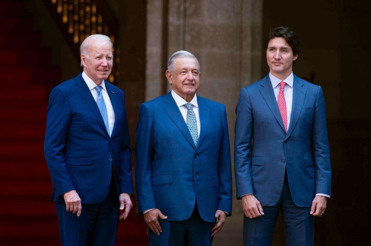 Foto: Presidencia | mensaje. AMLO, Biden y Trudeau durante la Cumbre de Líderes de América del Norte.
