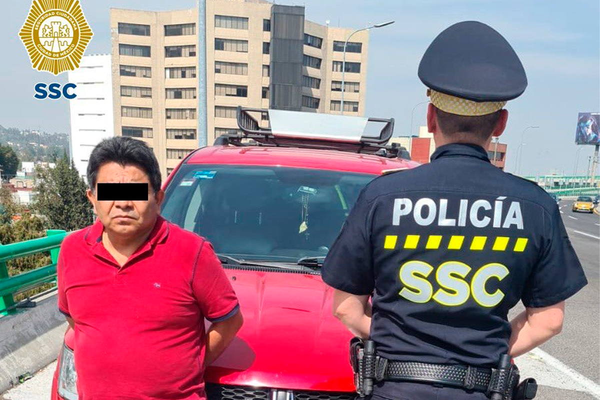 Foto: SSC | El sujeto, ante la posible comisión de un delito, fue detenido por los elementos de policía. armas